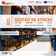 FORMAÇÃO FINANCIADA PÓS-LABORAL: 7850- Gestão de stocks - N4 - 25H | 3 Junho